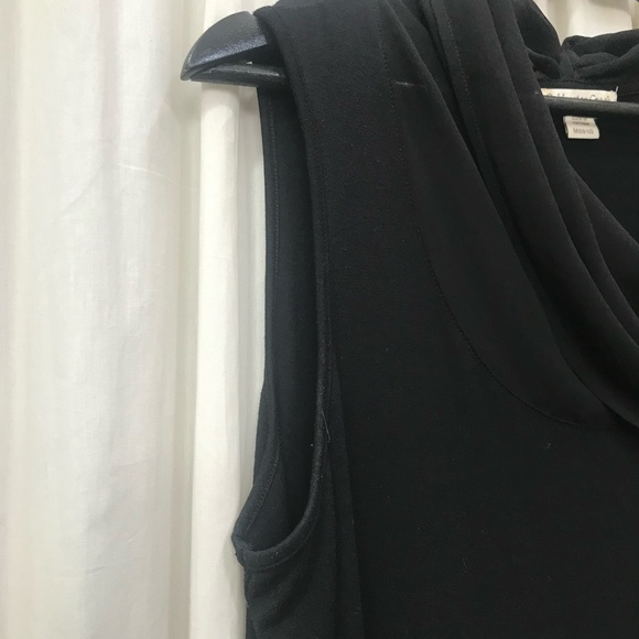 Coldwater Creek Black Knit Sheer Cowl Sleeveless top M 10 12 - Picture 5 of 9